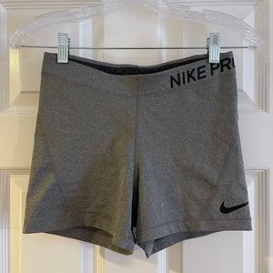 Nike Pro Shorts. Size: Adult Medium. Color: Grey.
